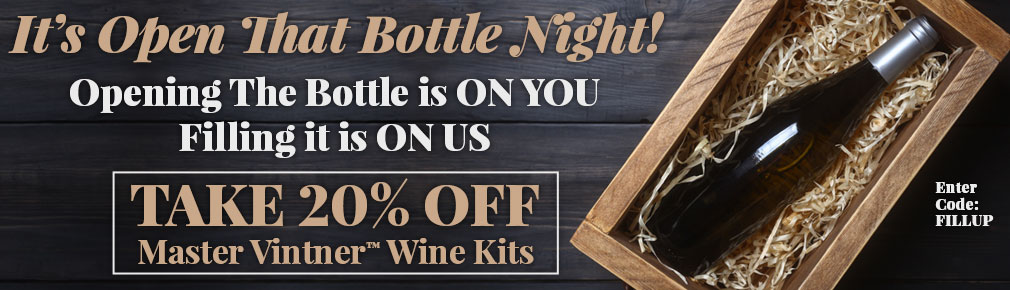 Take 20% OFF Master Vintner™ Wine Kits Take 20% OFF Master Vintner™ Wine Kits